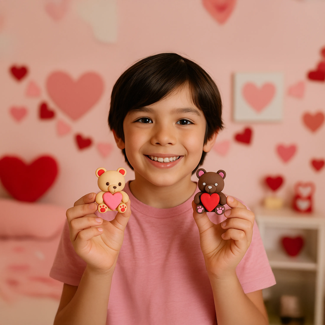 Ooly Creatibles Air Dry Clay BFFs Kit - Lovely Bears (Set of 4 Colors)