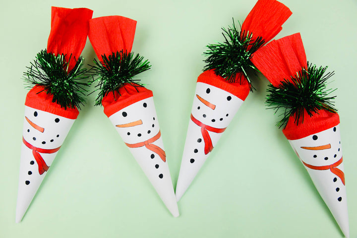 TOPS Malibu Mini 7" Surprise Cone - Winter Holiday Snowman