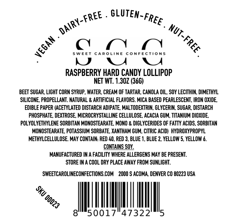 Sweet Caroline Barbie Lollipops - Raspberry