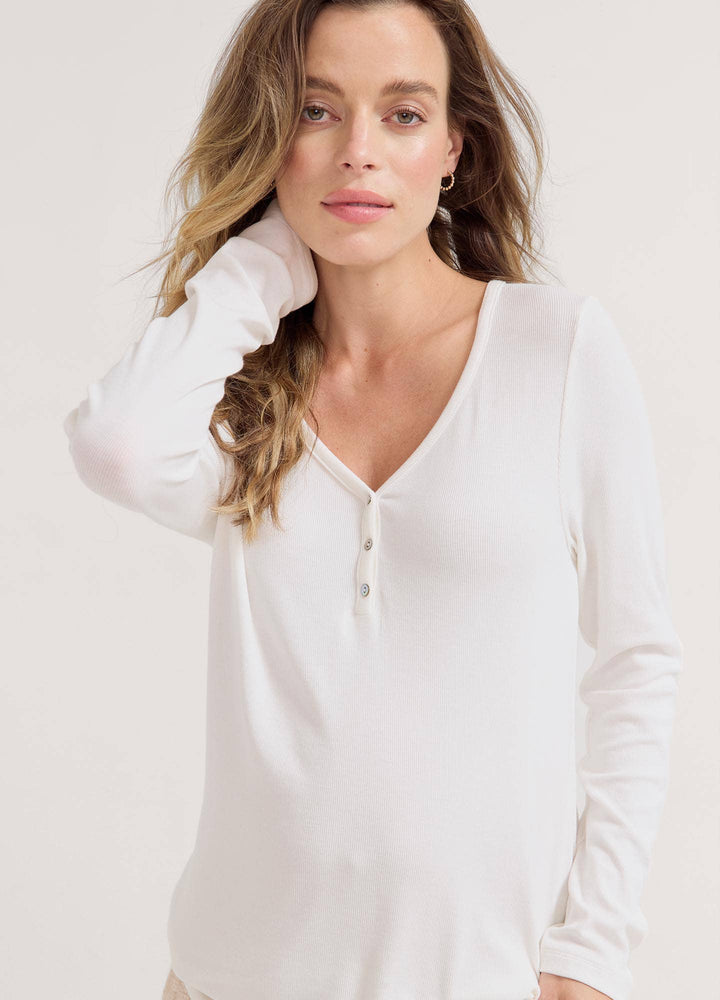 Hatch Collection The Softest Rib Nursing Henley