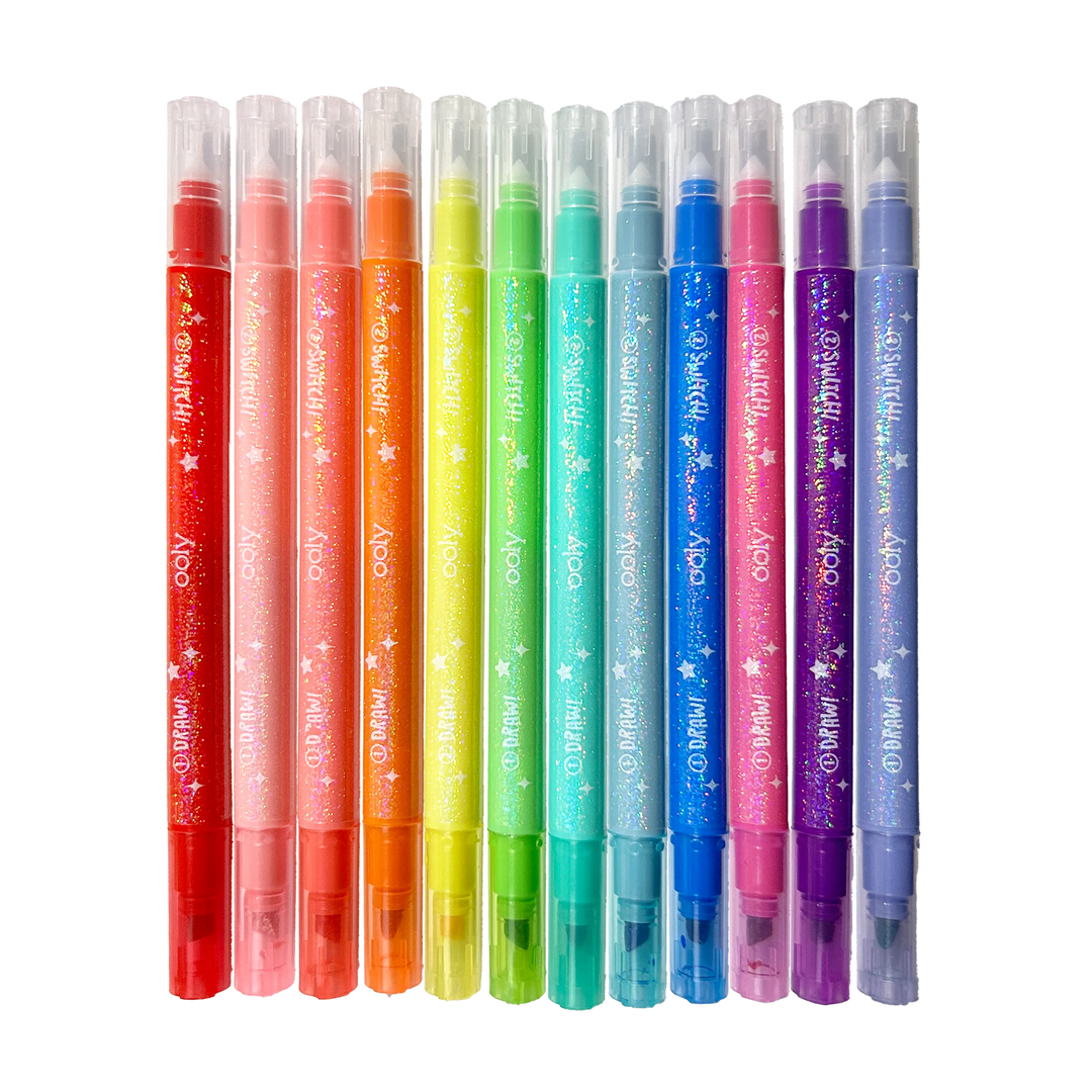 Ooly Switch-eroo! Sparkle Glittery Color-Changing Markers