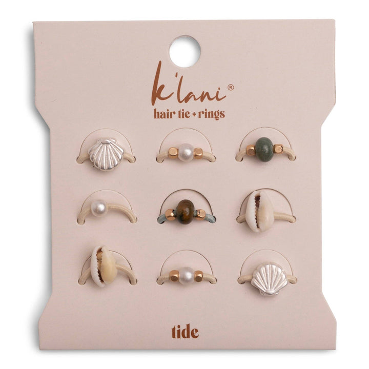 K'lani "Tide" Seashell Beach Vibe Hair Tie Rings