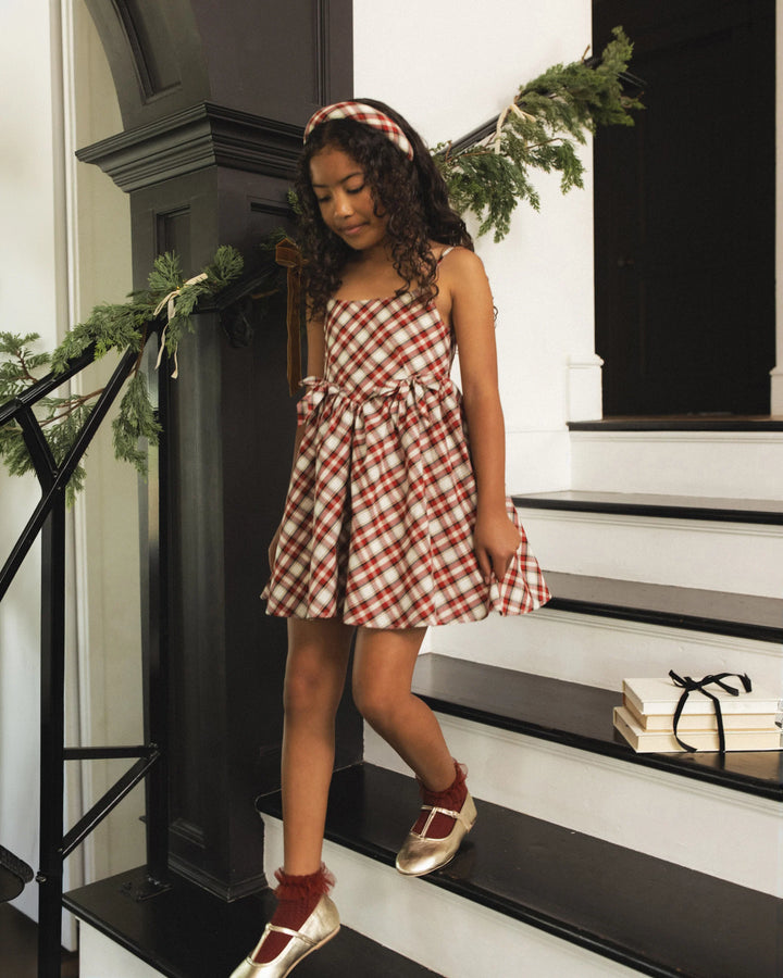 Noralee Padded Headband - Holiday Tartan