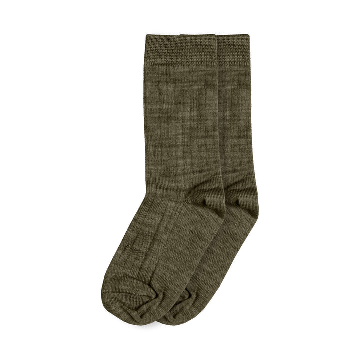 Menique Kids' Merino Ribbed Crew Socks
