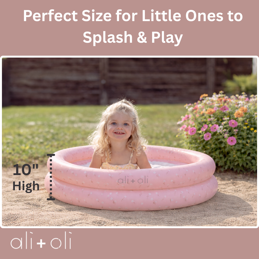 Ali+Oli Two-Ring Inflatable Kiddie Pool - Peony