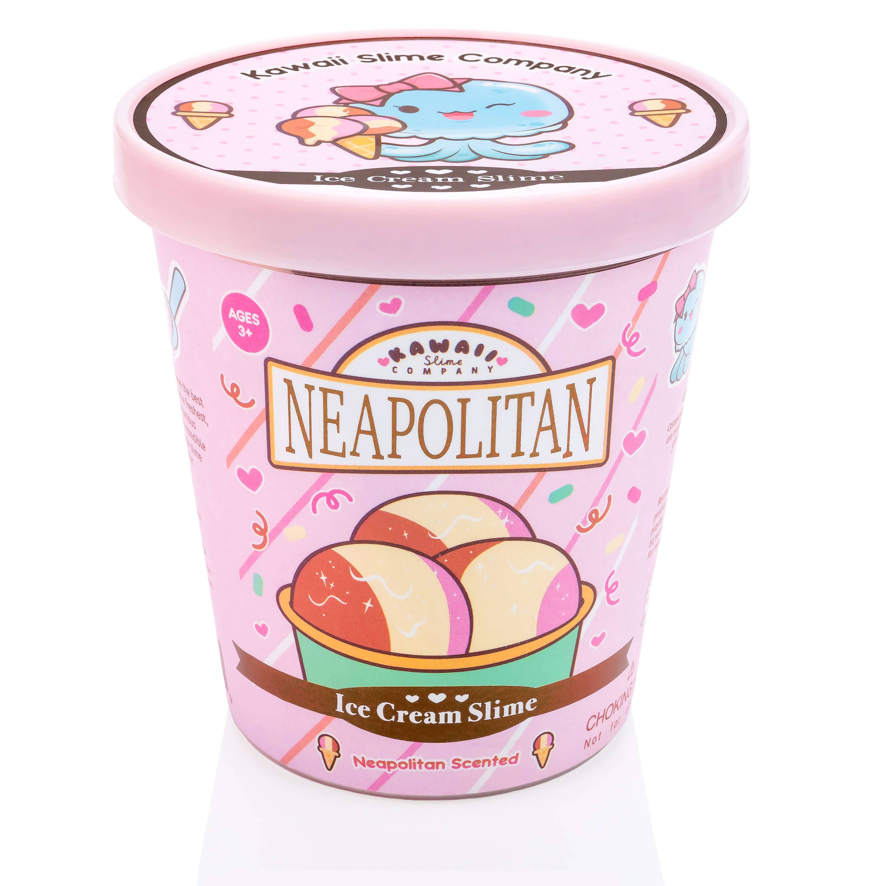 Kawaii Slime Neapolitan Scented Ice Cream Pint Slime – Hopscotch