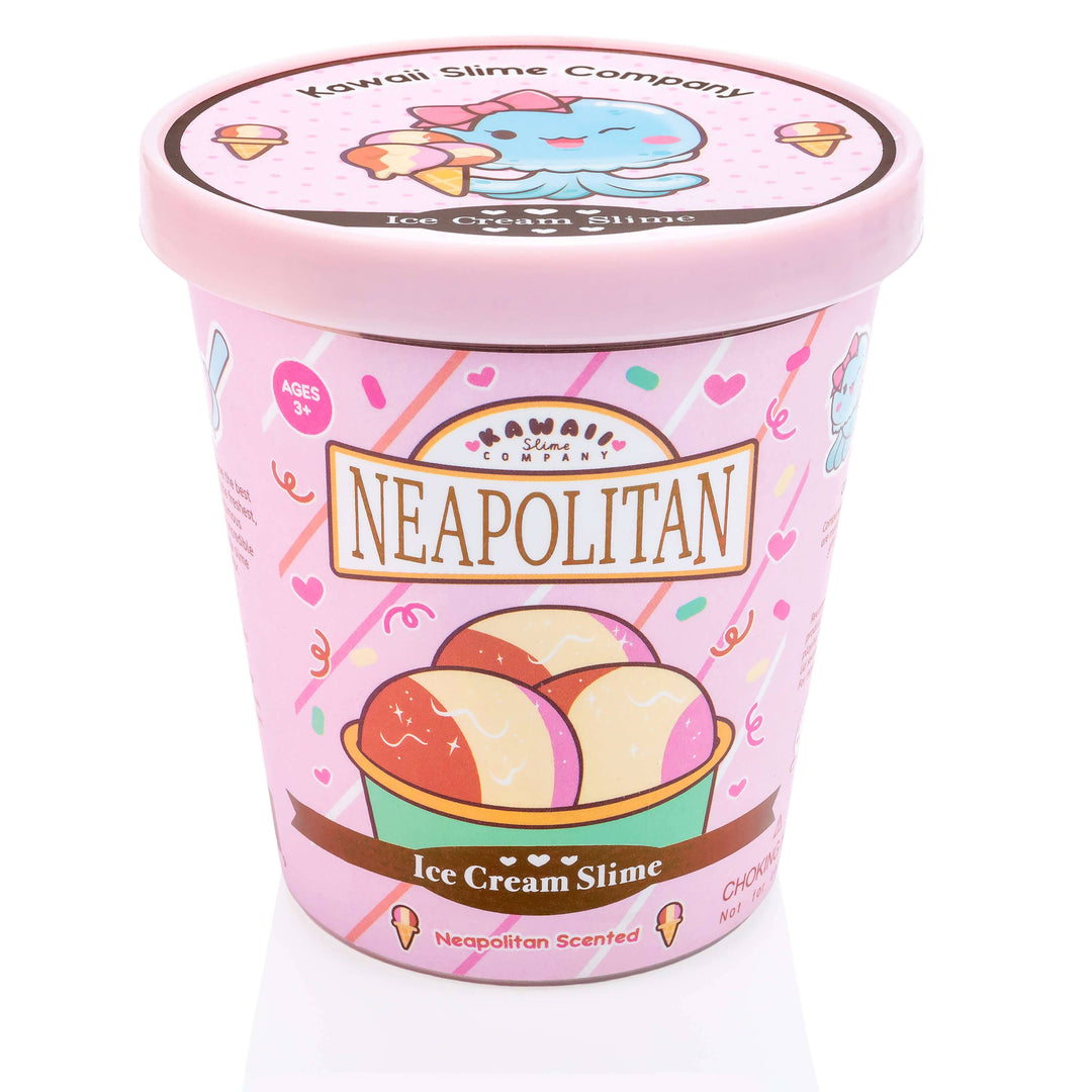 Kawaii Slime Neapolitan Scented Ice Cream Pint Slime