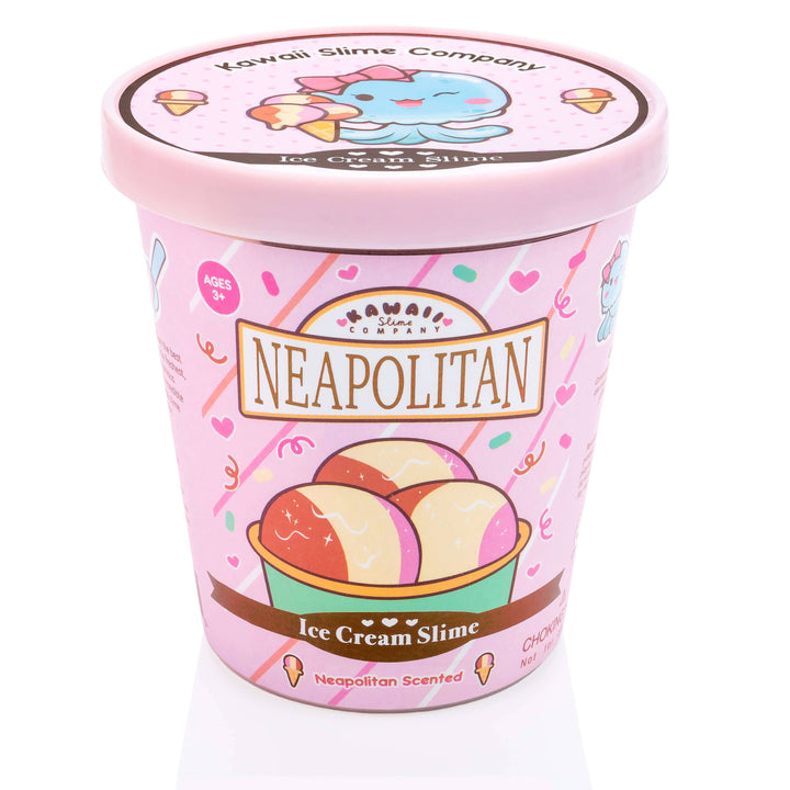 Kawaii Slime Neapolitan Scented Ice Cream Pint Slime