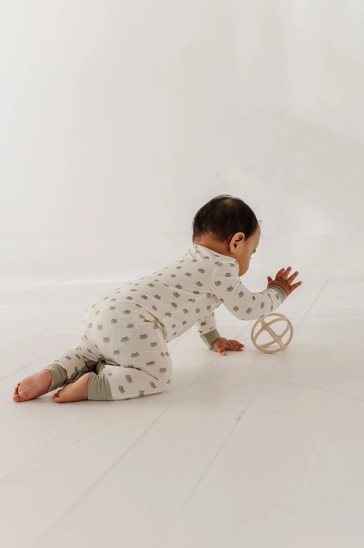Babysprouts Baby Snap Romper - Miniature Frogs