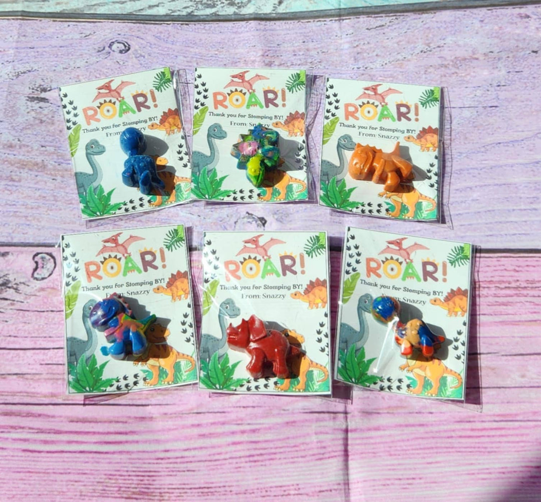 Snazzy Crayons - Dinosaur Mini Party Favors Dinosaur Crayons