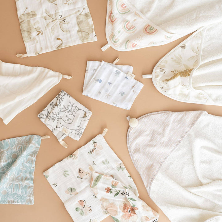 Crane Baby 5-pc. Wash Cloth Set - Ezra Woodland