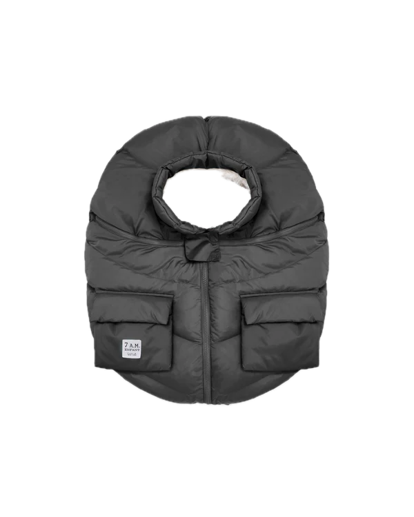 7AM Enfant Cocoon Car Seat Cover Oslo Cloud - Black Oslo/Plush