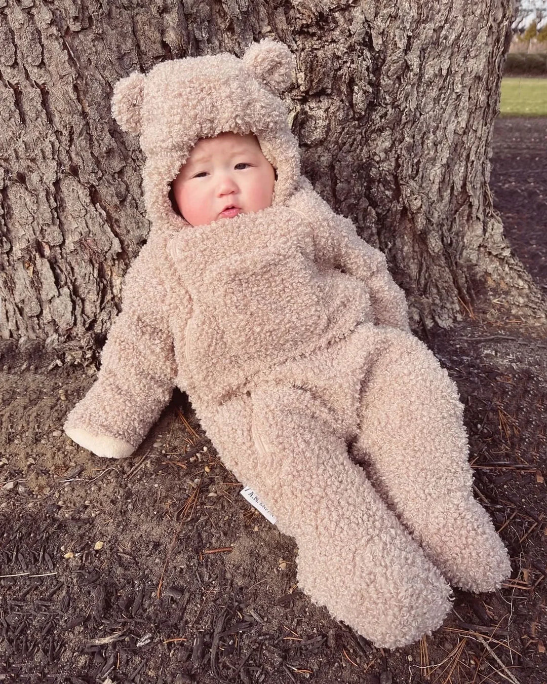 7AM Enfant Jumpsuit Teddy - Oatmeal