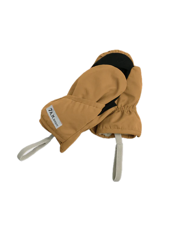 7AM Enfant Benji Plush Mittens - Cognac
