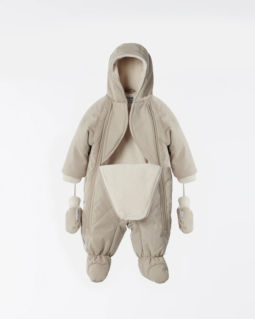 7AM Enfant Benji Plush Snowsuit - Oat