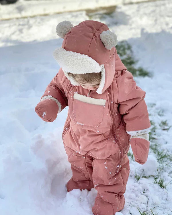7AM Enfant Benji Plush Snowsuit - Rose Dawn