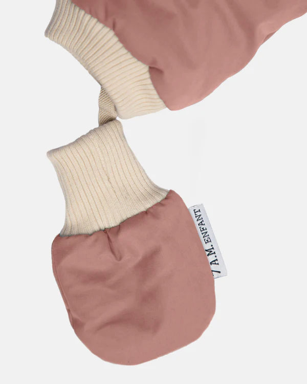 7AM Enfant Benji Plush Snowsuit - Rose Dawn