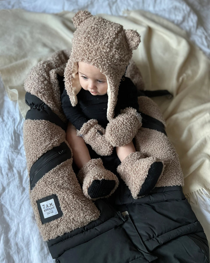 7AM Enfant Baby Booties Teddy - Oatmeal