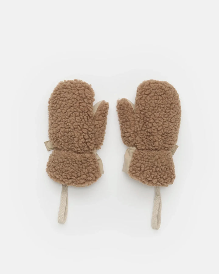 7AM Enfant Sherpa Mittens  Benji Appliqué - Oat
