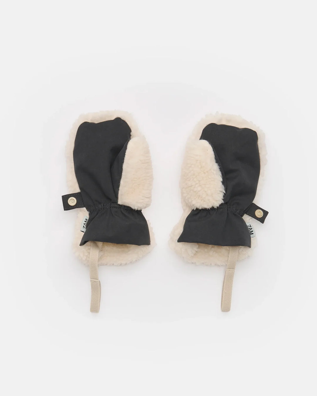 7AM Enfant Sherpa Mittens  Benji Appliqué - Smokey