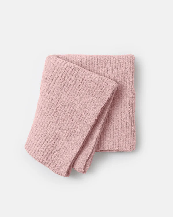 7AM Enfant Fuzzy Cushy Ribbed Blanket - Ash Rose