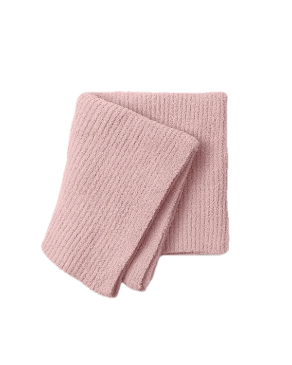 7AM Enfant Fuzzy Cushy Ribbed Blanket - Ash Rose
