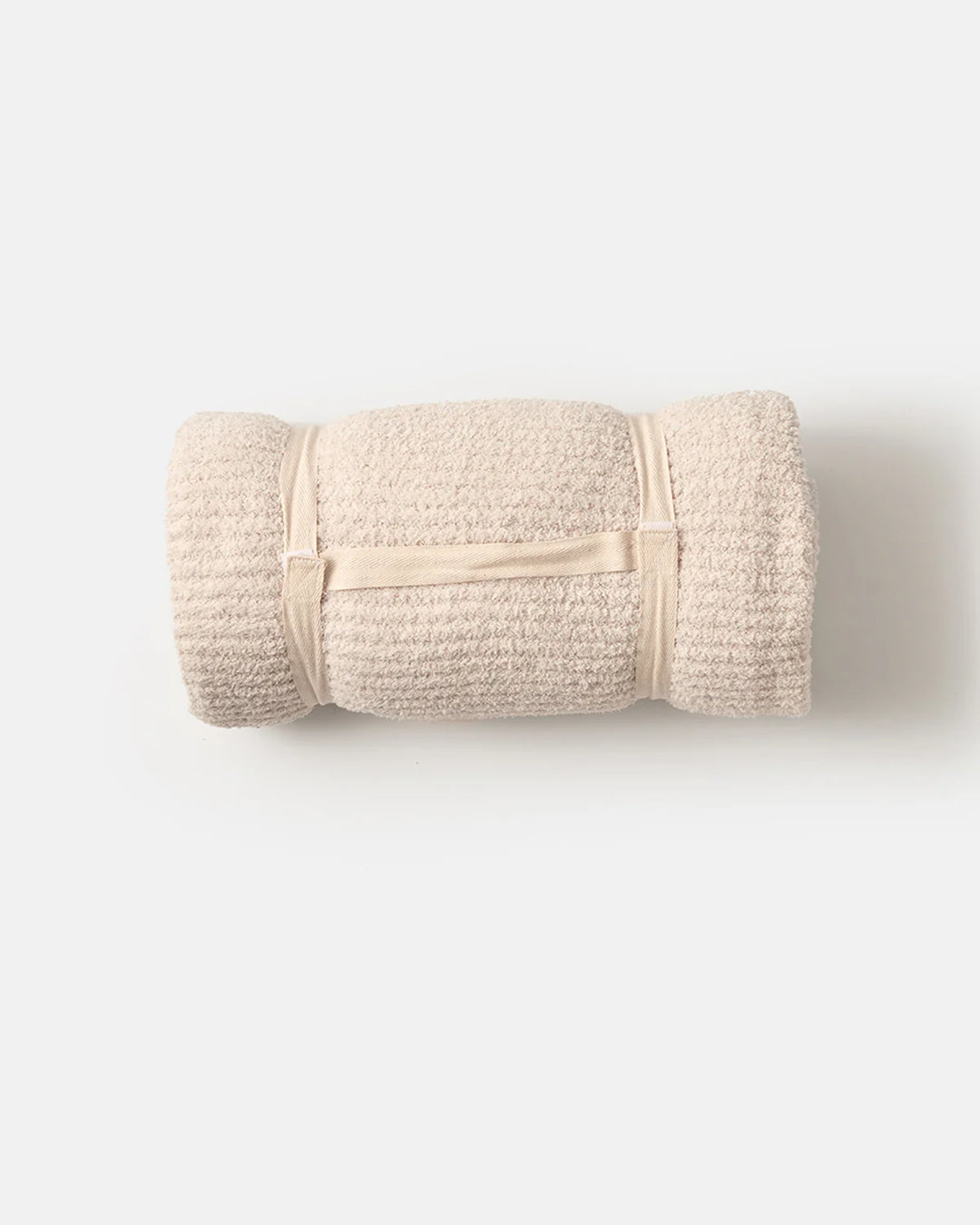 7AM Enfant Fuzzy Cushy Ribbed Blanket - Ecru