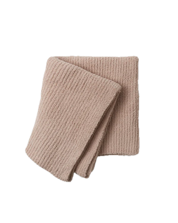 7AM Enfant Fuzzy Cushy Ribbed Blanket - Pecan