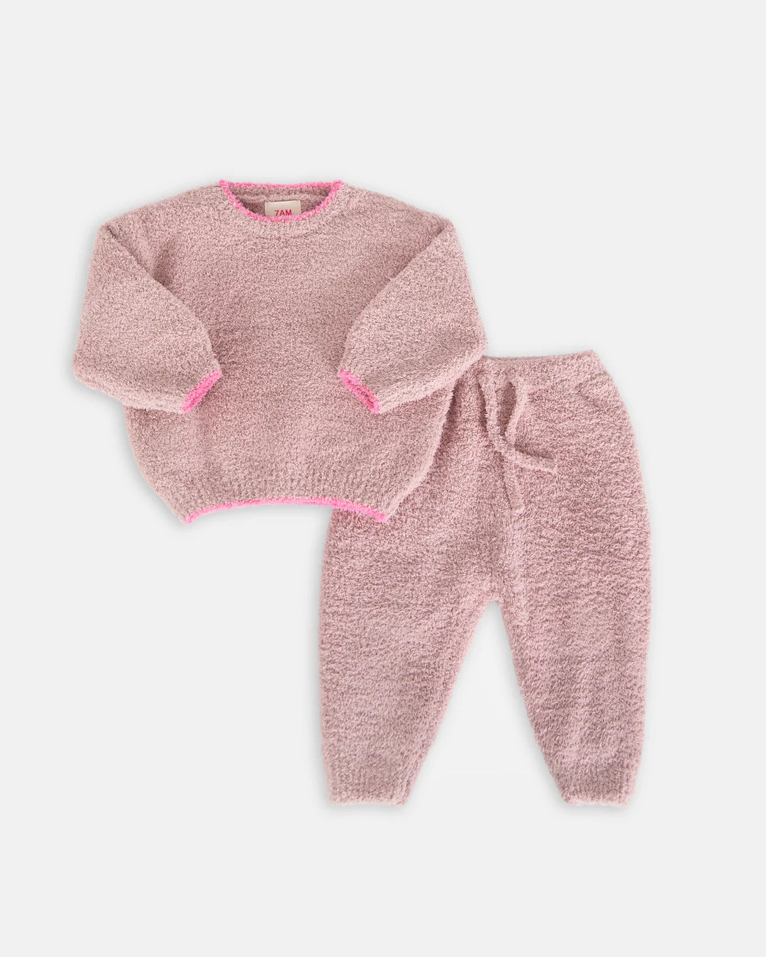 7AM Enfant Boxy Sweater Fuzzy - Ash Rose