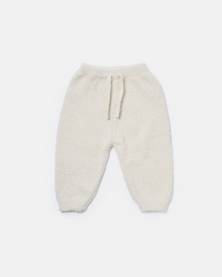 7AM Enfant Fuzzy Boxy Lounge Pants - Ecru