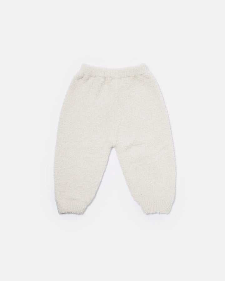 7AM Enfant Fuzzy Boxy Lounge Pants - Ecru