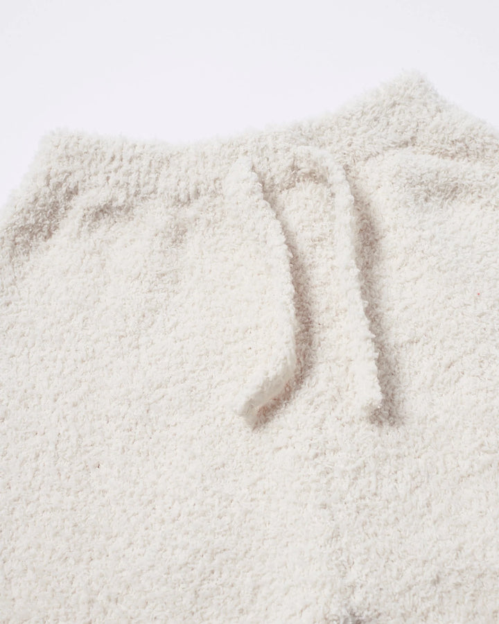 7AM Enfant Fuzzy Boxy Lounge Pants - Ecru