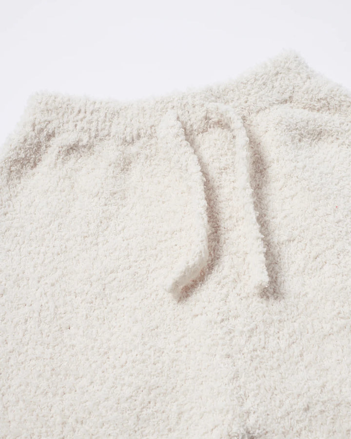 7AM Enfant Fuzzy Boxy Lounge Pants - Ecru