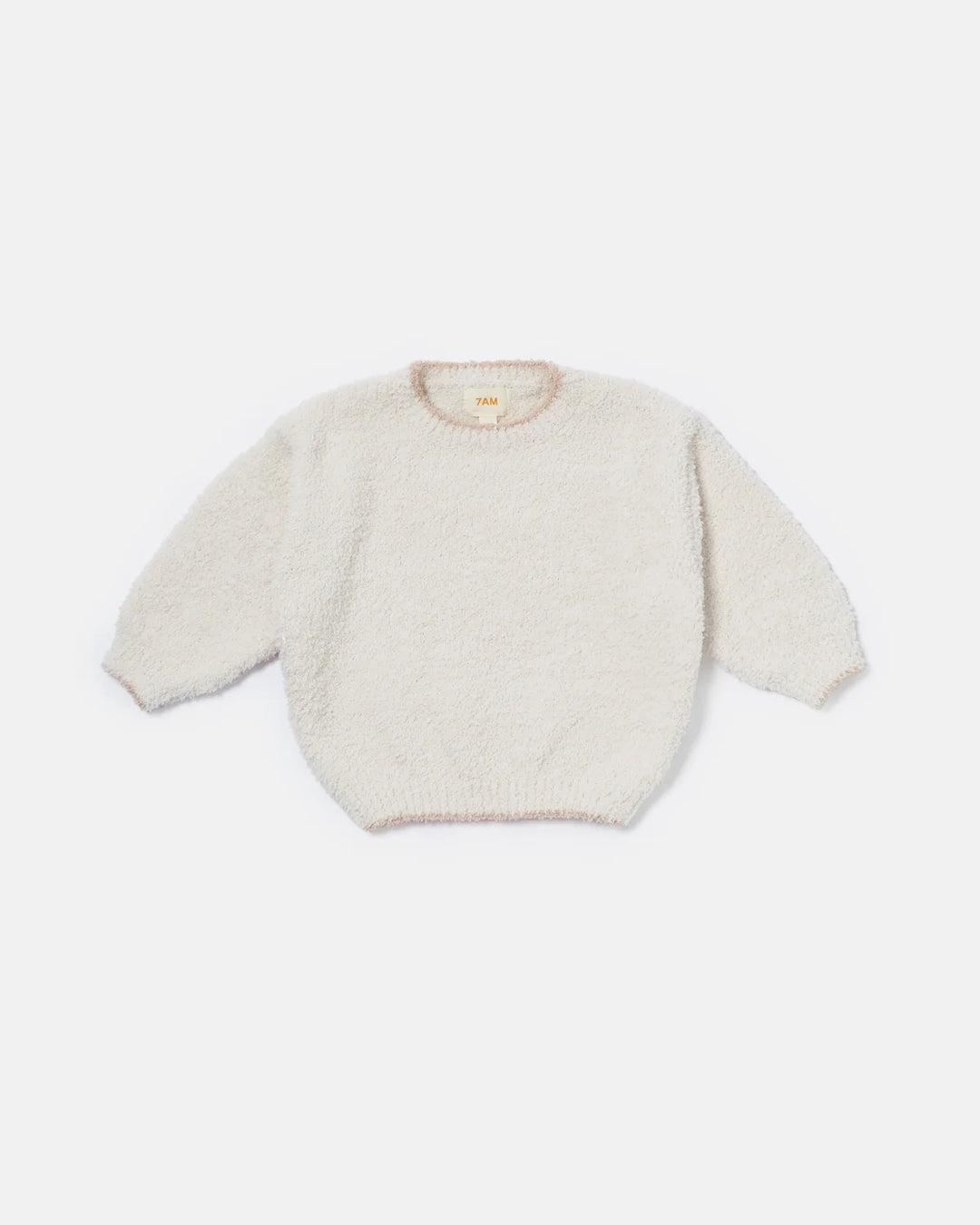 7AM Enfant Boxy Sweater Fuzzy - Ecru