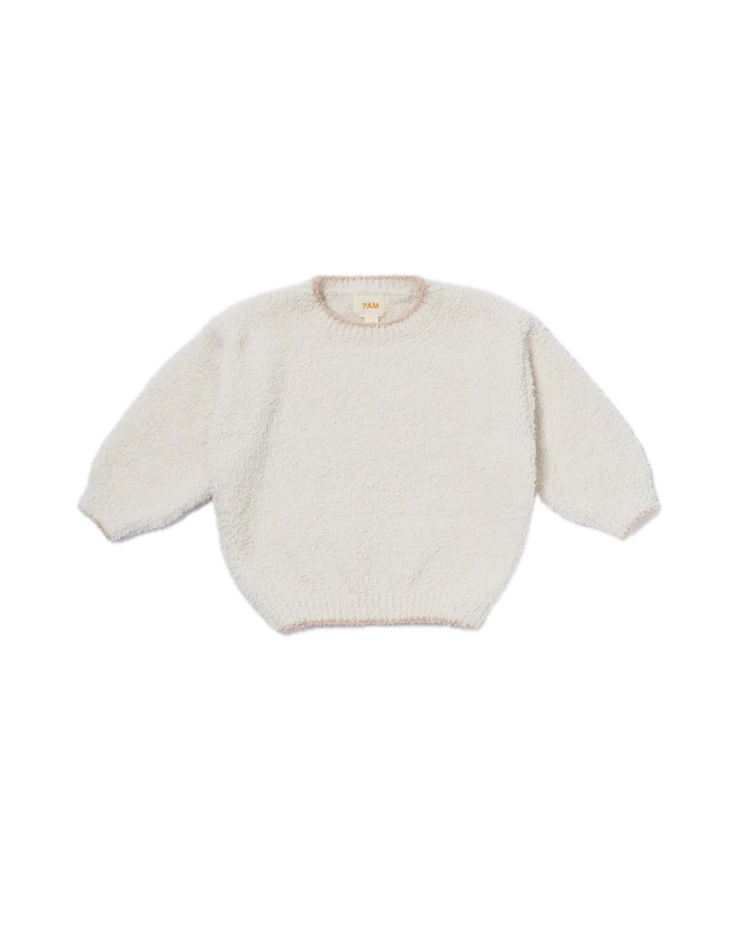 7AM Enfant Boxy Sweater Fuzzy - Ecru