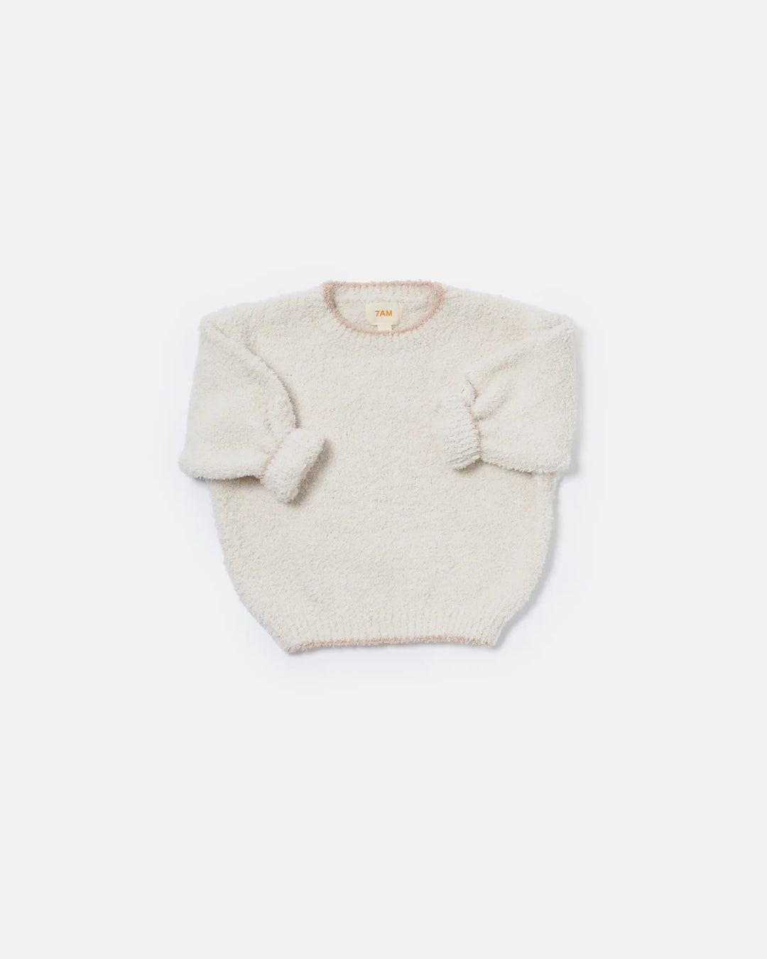 7AM Enfant Boxy Sweater Fuzzy - Ecru