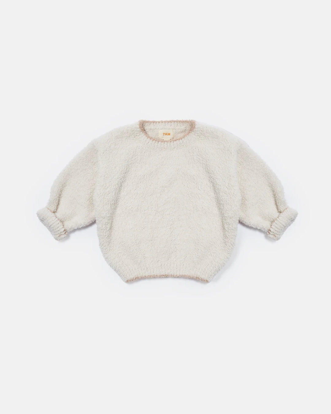 7AM Enfant Boxy Sweater Fuzzy - Ecru