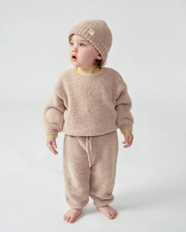 7AM Enfant Fuzzy Boxy Lounge Pants - Pecan