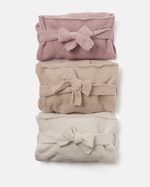 7AM Enfant Fuzzy Robe - Ecru