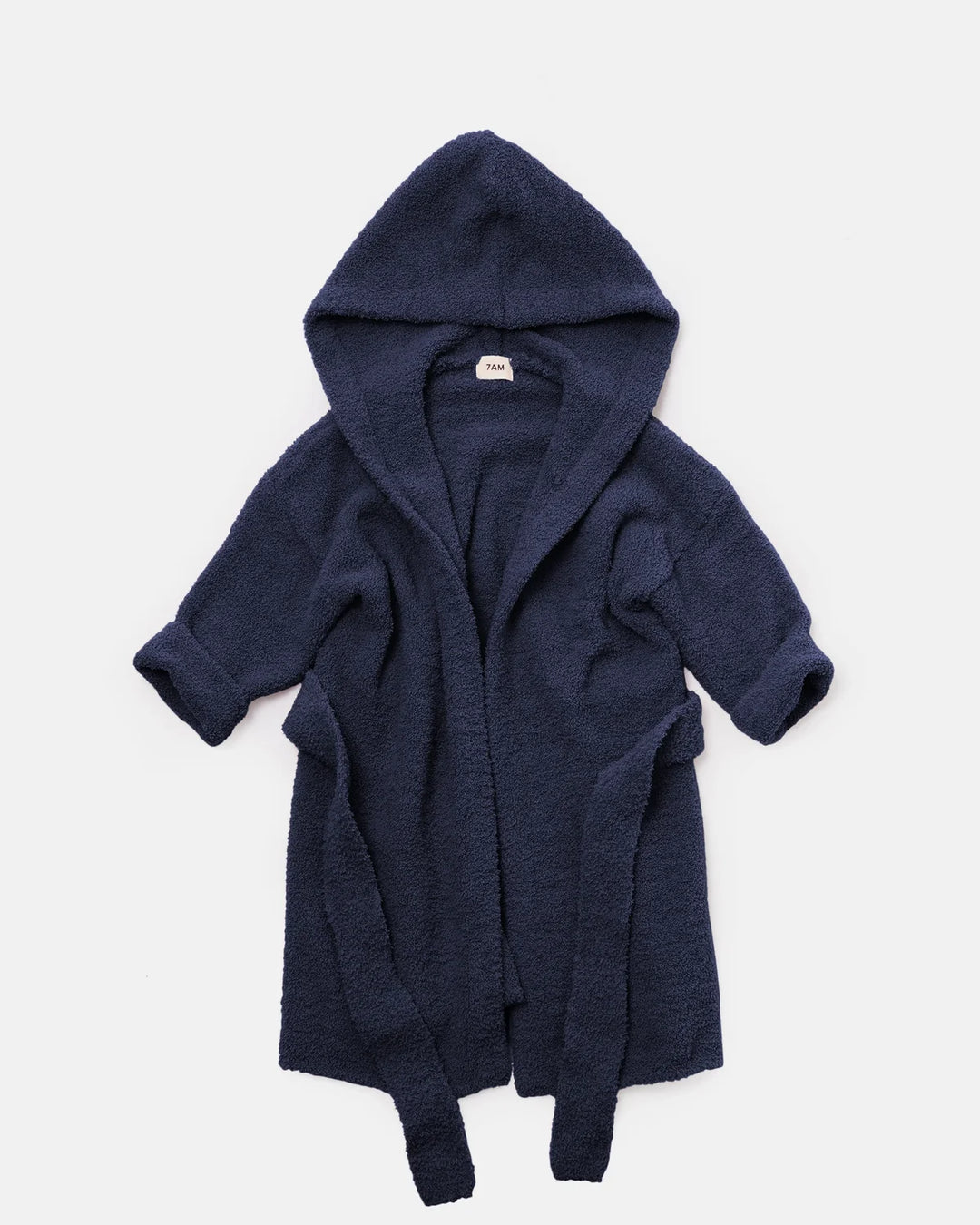 7AM Enfant Fuzzy Robe - Navy