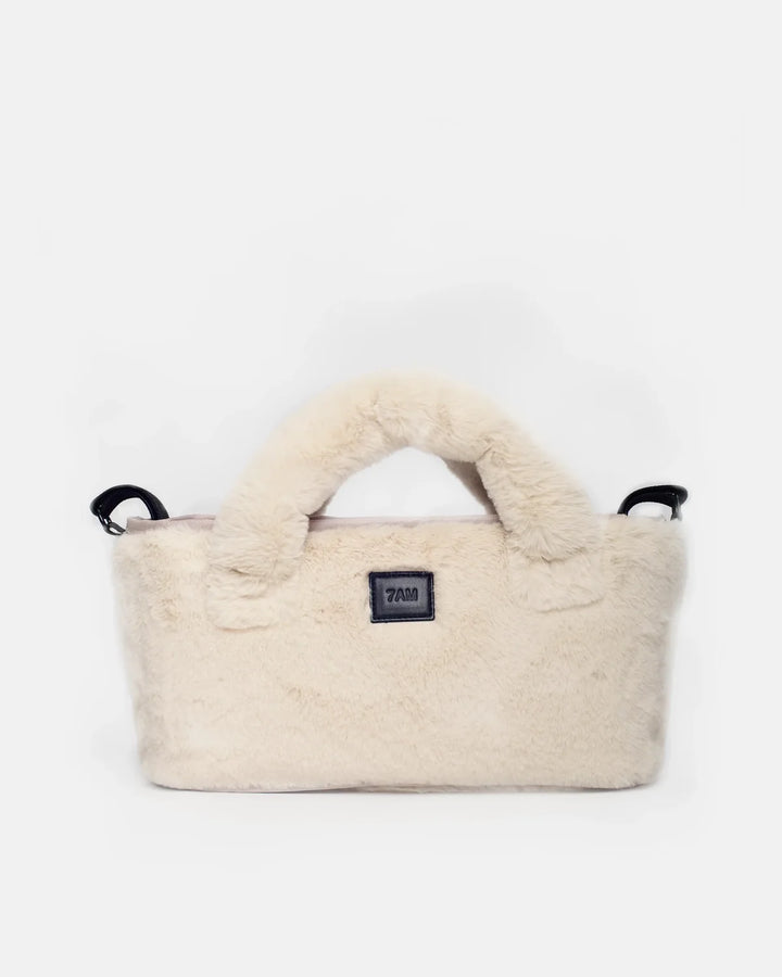 7AM Enfant Romy Stroller Organizer Ushuaia - Arctic White Fur