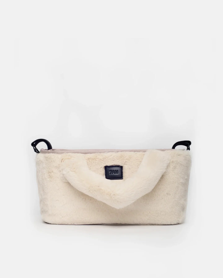 7AM Enfant Romy Stroller Organizer Ushuaia - Arctic White Fur