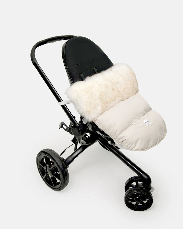 7AM Enfant PlushPOD Tundra Collection - Heather Beige/White Fur