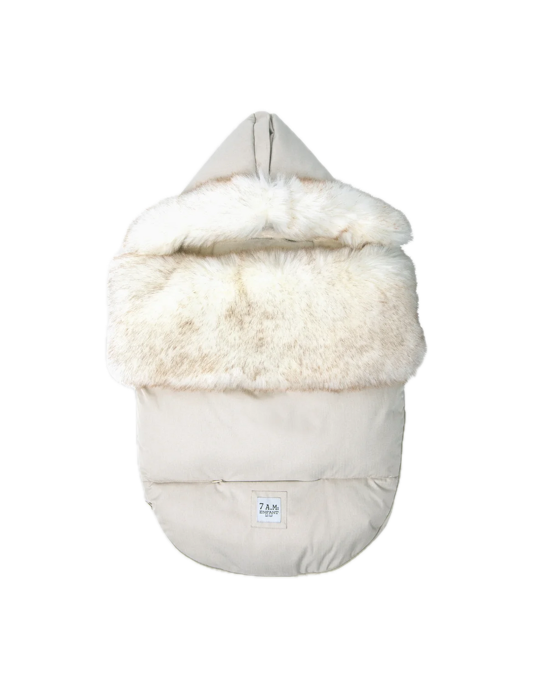 7AM Enfant PlushPOD Tundra Collection - Heather Beige/White Fur