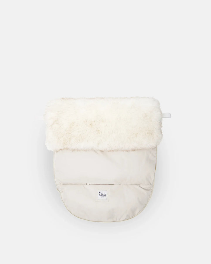 7AM Enfant PlushPOD Tundra Collection - Heather Beige/White Fur