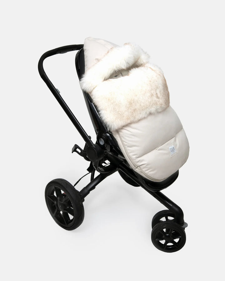 7AM Enfant PlushPOD Tundra Collection - Heather Beige/White Fur