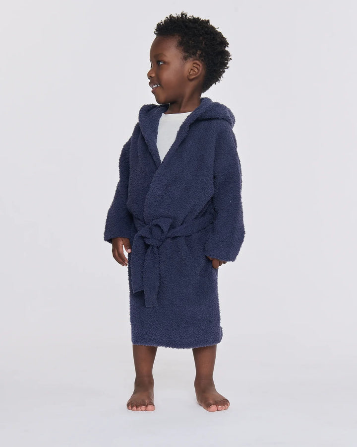 7AM Enfant Fuzzy Robe - Navy