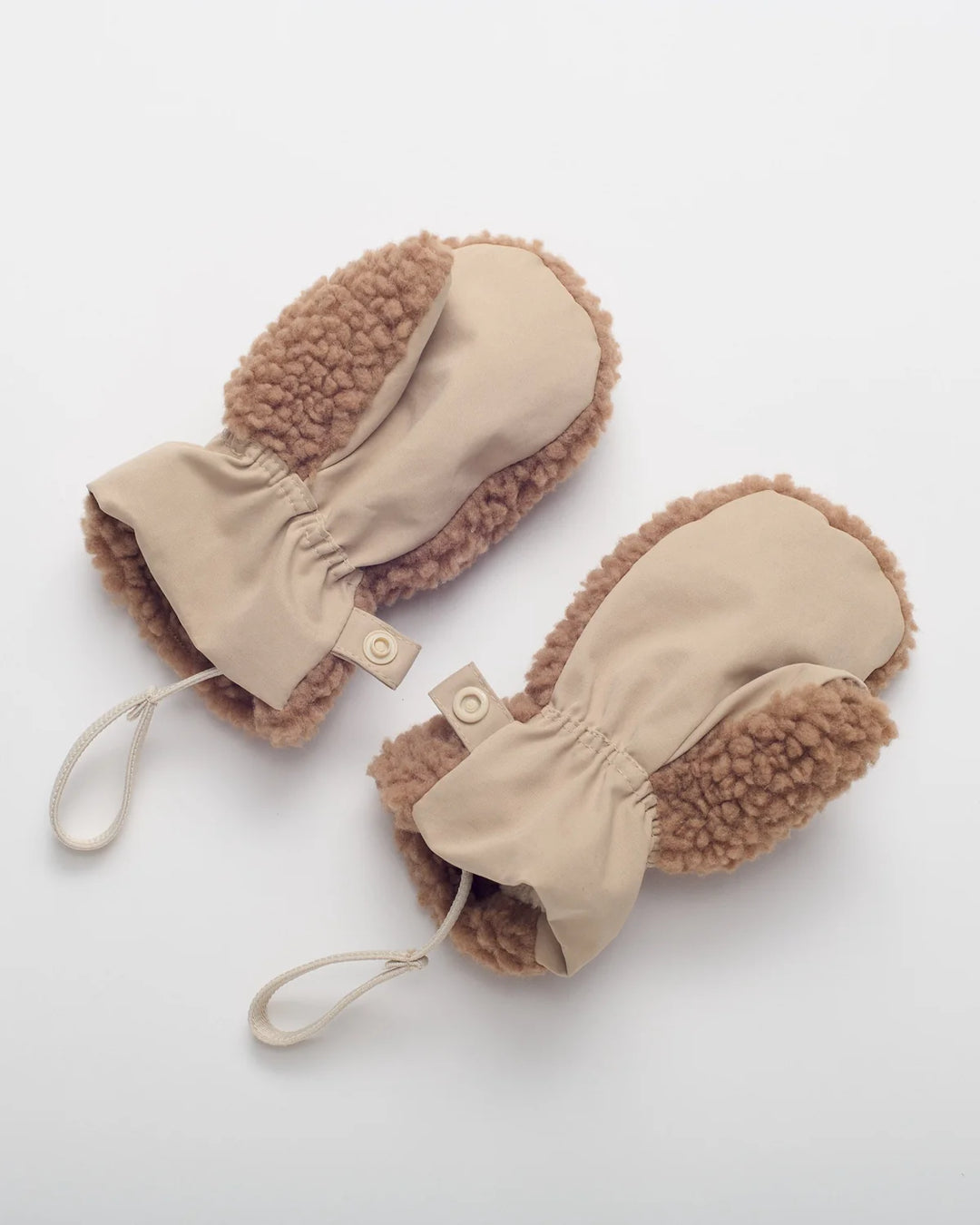 7AM Enfant Sherpa Mittens  Benji Appliqué - Oat