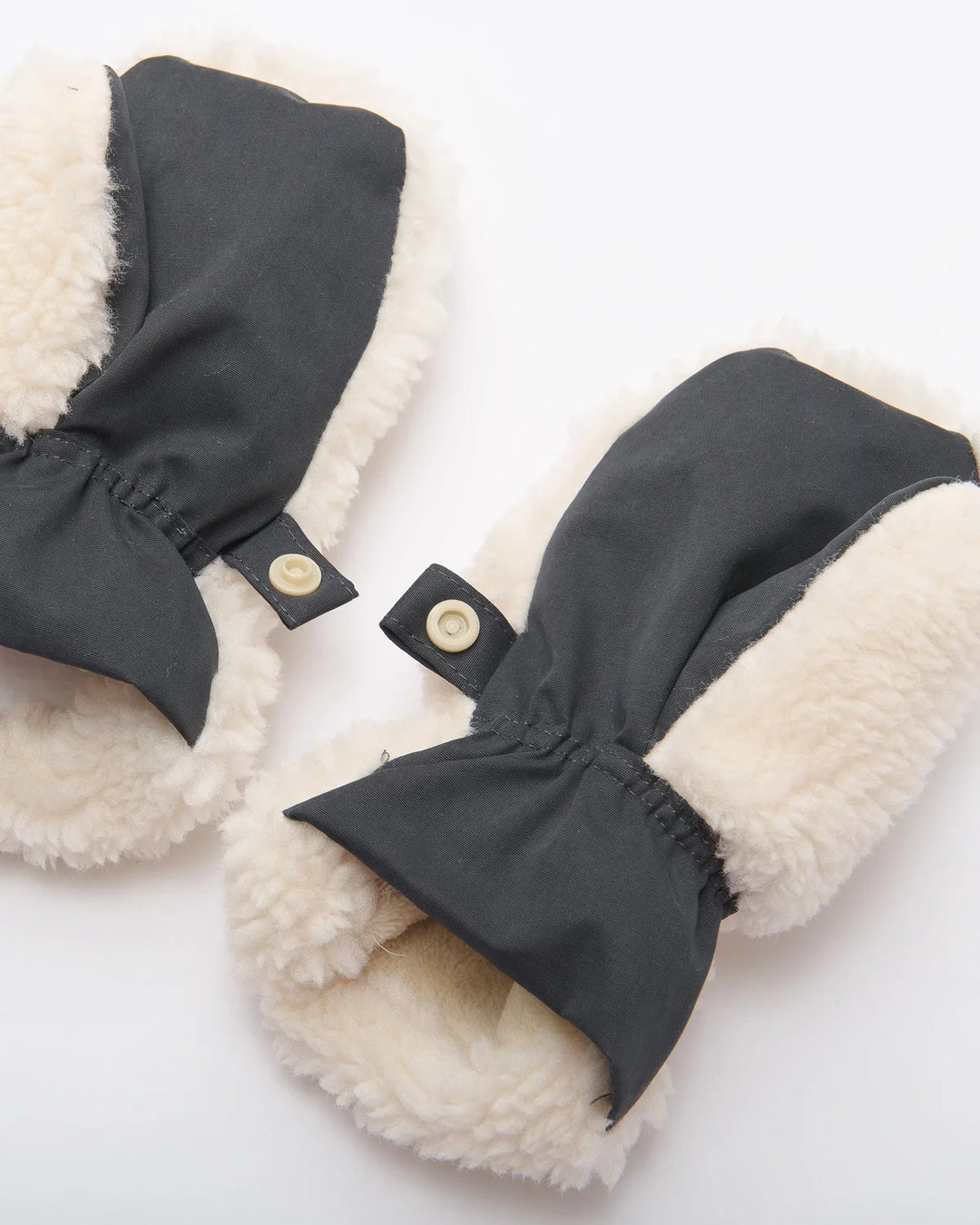 7AM Enfant Sherpa Mittens  Benji Appliqué - Smokey