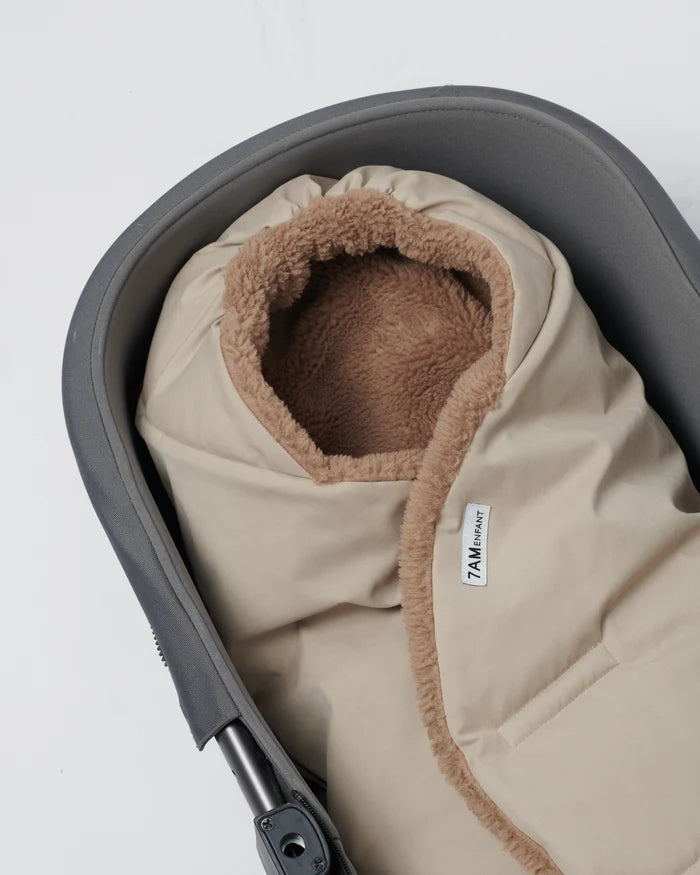 7AM Enfant Nido Benji Car Seat & Bassinet Wrap - Oat, Cacao